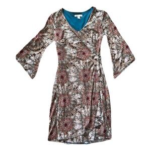 Cato XS Bohemian Bell Sleeve Wrap Dress